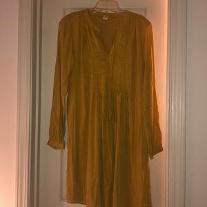 Mustard yellow peasant dress old navy NWT
